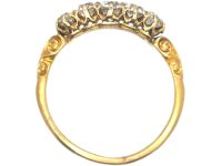 Victorian 18ct Gold, Ruby & Diamond Two Row Ring