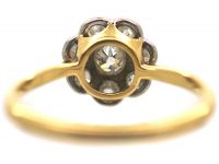 Edwardian 18ct Gold & Platinum Diamond Cluster Ring