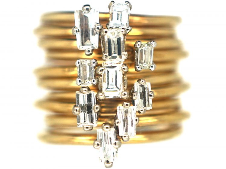 18ct Gold & Diamond Baguette Ring
