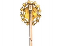 Victorian 15ct Gold Tie Pin set with a Rose Diamond