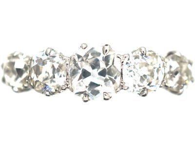 Art Deco 18ct White Gold Five Stone Diamond Ring