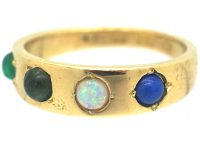 Victorian 18ct Acrostic Gold Ring that Spells Love