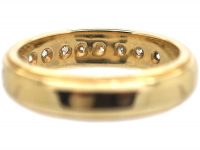 14ct Gold & Diamond Line Ring