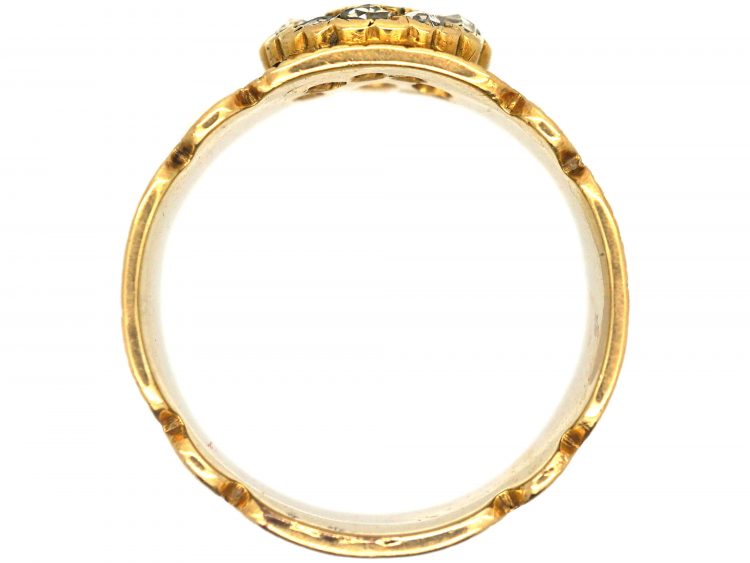 19th Century 18ct Gold Zodiac & 1811 Comet Ring set with Rose Diamonds