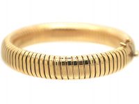 Retro Gas Pipe Flexible Tubogas 9ct Gold Bracelet