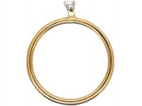 18ct Gold & Claw Set Small Baguette Diamond Ring