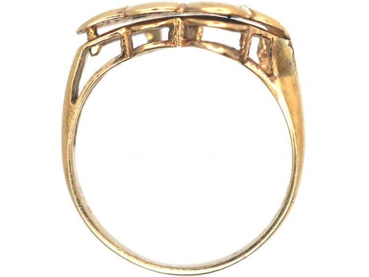9ct Gold Double Heart Ring that Opens