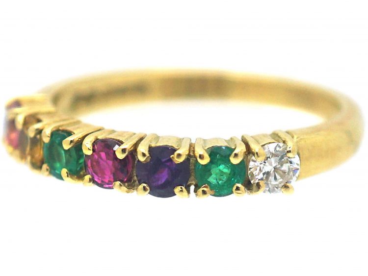 Edwardian 18ct Gold Ring set with Gemstones that Spell Dearest