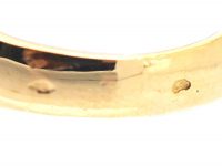 French 18ct Gold, Sapphire & Diamond Bombé Style Ring