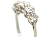 Art Deco Platinum, Five Stone Diamond Ring