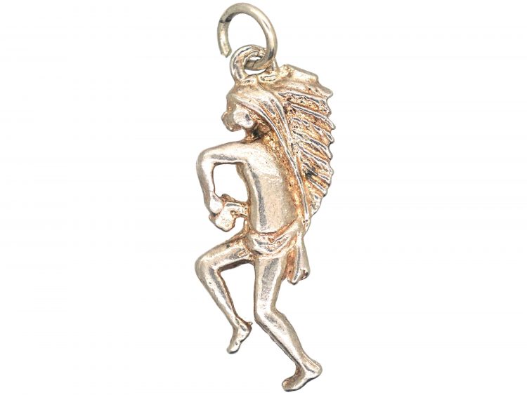 Native American Silver Charm