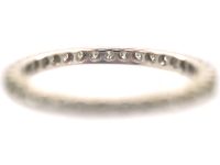 18ct White Gold & Diamond Narrow Eternity Ring