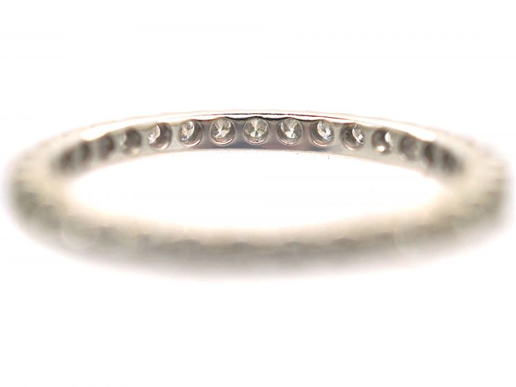 18ct White Gold & Diamond Narrow Eternity Ring