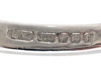 9ct White Gold, Ruby & Diamond Baguette Ring