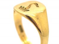 Edwardian 18ct Gold Ring with a Heraldic Crest of a Pelican and a Crown