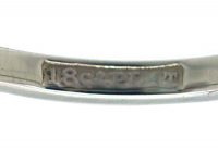 Art Deco 18ct White Gold & Platinum Ring set with a Zircon