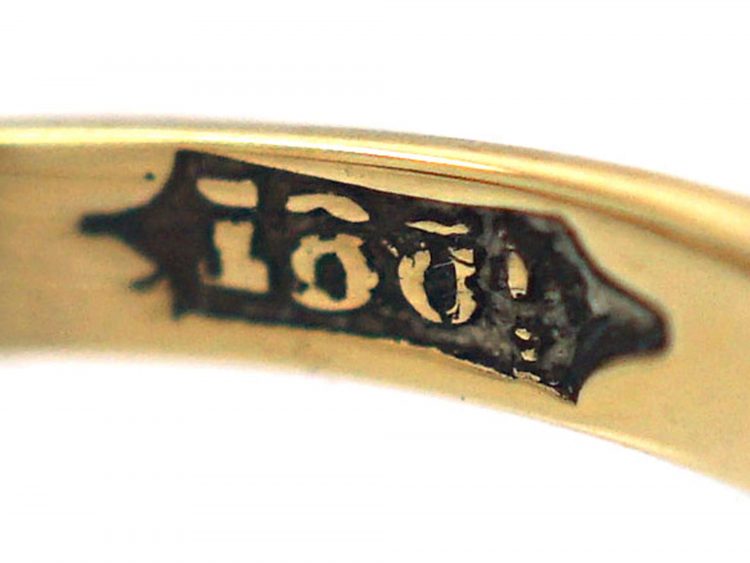 Victorian 18ct Gold & Diamond Triple Cluster Ring
