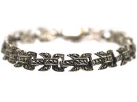Art Deco Silver & Marcasite Bracelet