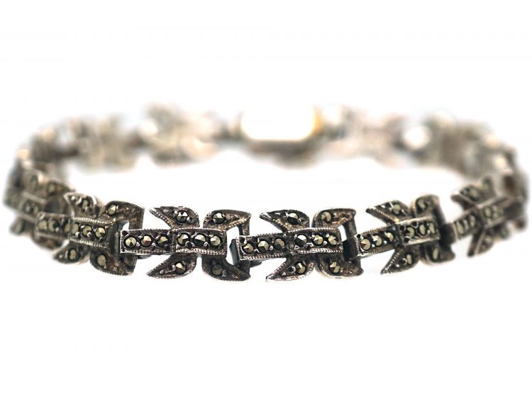Art Deco Silver & Marcasite Bracelet
