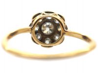 Edwardian 18ct Gold & Platinum, Diamond Daisy Cluster Ring
