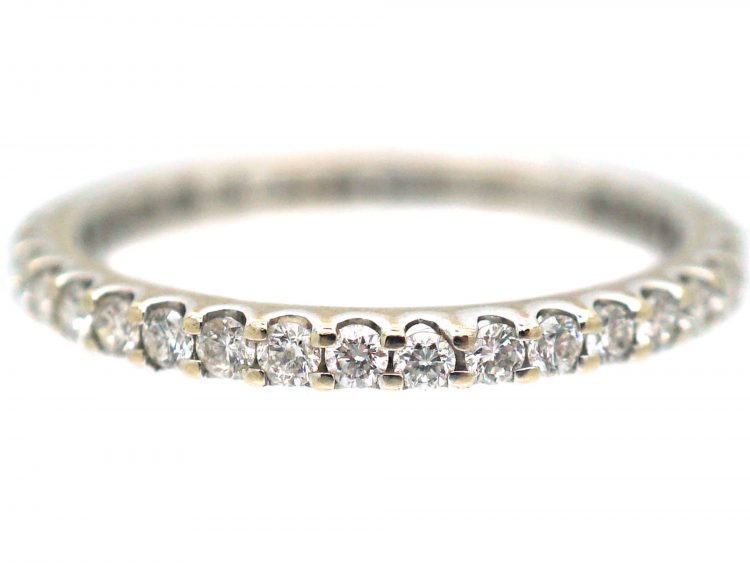 18ct White Gold & Diamond Narrow Eternity Ring