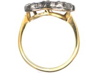 18ct Gold, Silver & Diamond Lover's Knot or Stafford Knot Ring