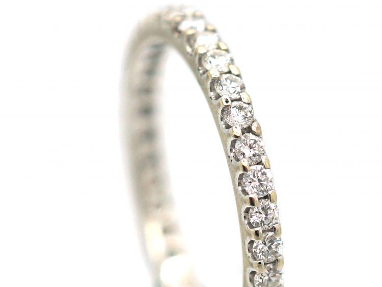 18ct White Gold & Diamond Narrow Eternity Ring