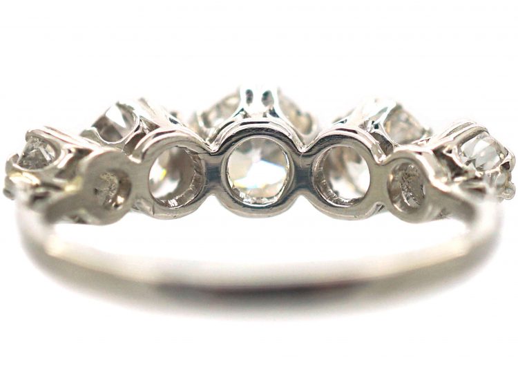 Art Deco Platinum, Five Stone Diamond Ring