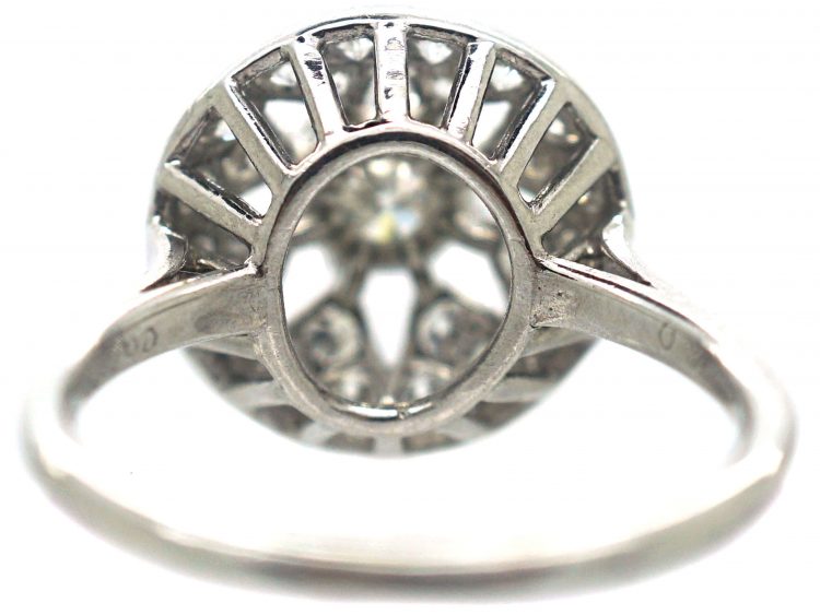 French Platinum Diamond Cluster Ring by Cartier, Paris