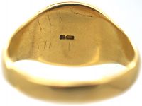 Edwardian 18ct Gold Ring with a Heraldic Crest of a Pelican and a Crown