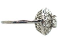 French Platinum Diamond Cluster Ring by Cartier, Paris