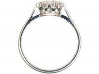 French Art Deco Platinum & Solitaire Diamond Ring
