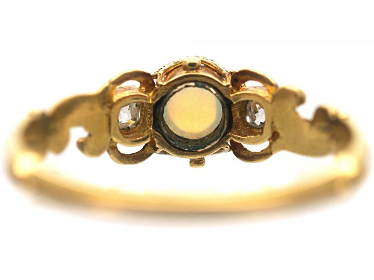 Regency 15ct Gold, Opal & Diamond Ring