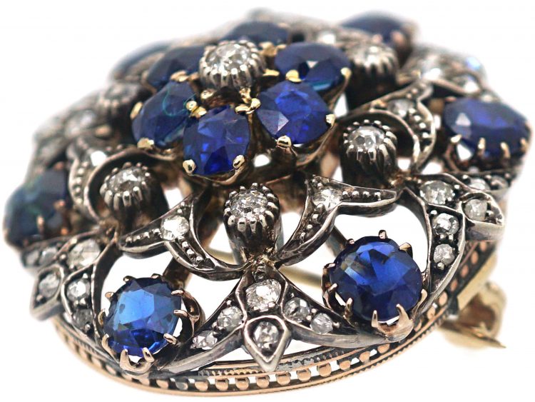 Victorian Sapphire & Diamond Brooch & Pendant