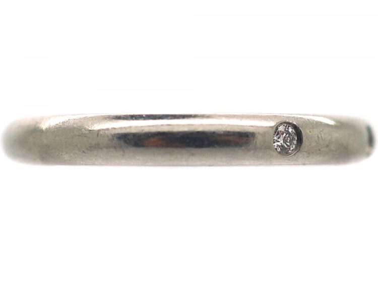 Platinum & Diamond Wedding Ring by Cartier