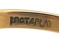 Art Deco 18ct Gold & Platinum, Sapphire & Diamond Square Shaped Ring