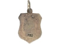 Silver Shield Shaped Grecian Charm