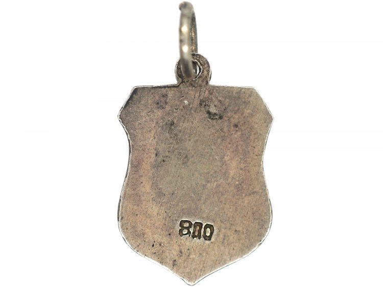 Silver Shield Shaped Grecian Charm