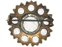 Victorian Flower Brooch set with Paste