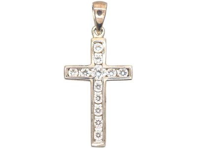 Silver & Paste Cross Pendant