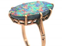 Art Deco 14ct Gold, Opal Doublet Ring