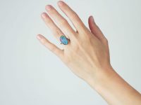 Art Deco 14ct Gold, Opal Doublet Ring