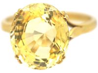 18ct Gold Natural Yellow Sapphire Ring that Weighs Nine Carats