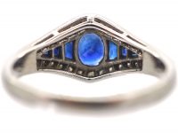 Platinum, Sapphire & Diamond Ring