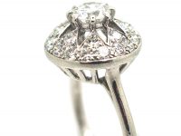French Platinum Diamond Cluster Ring by Cartier, Paris
