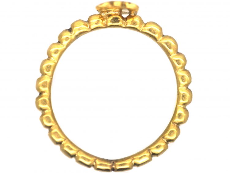 Georgian 18ct Gold Ring with Heart & Crown