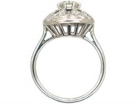 French Platinum Diamond Cluster Ring by Cartier, Paris