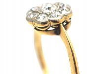 Edwardian 18ct Gold & Platinum, Diamond Daisy Cluster Ring