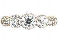 Edwardian 18ct Gold & Platinum, Five Stone Diamond Ring