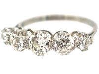 Art Deco Platinum, Five Stone Diamond Ring